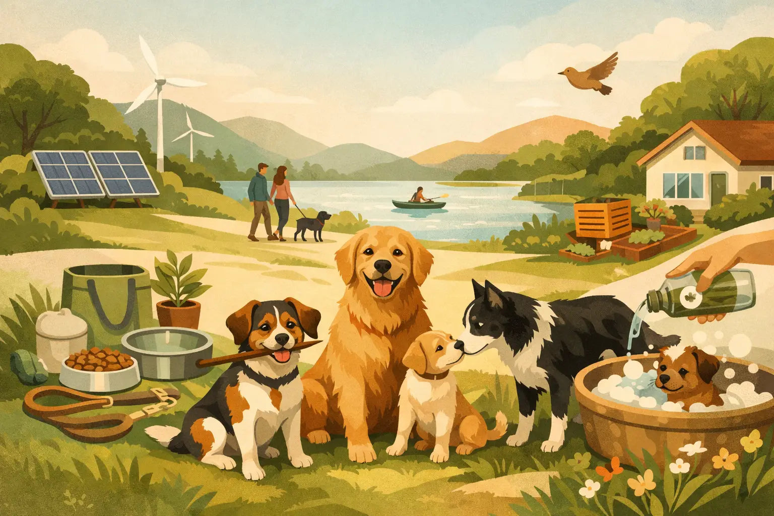 A Guide to Sustainable Pet Care for Dog Families