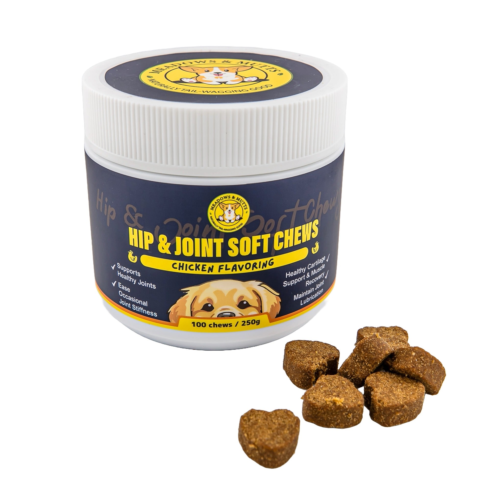 MEADOWS & MUTTS 25-in-1 Dog Multivitamin Chews | Daily Dog Vitamins and Supplements for Joint Support, Digestion & Immunity | All in One Dog Supplement, Chewable Multivitamin for Dogs, 100 Count